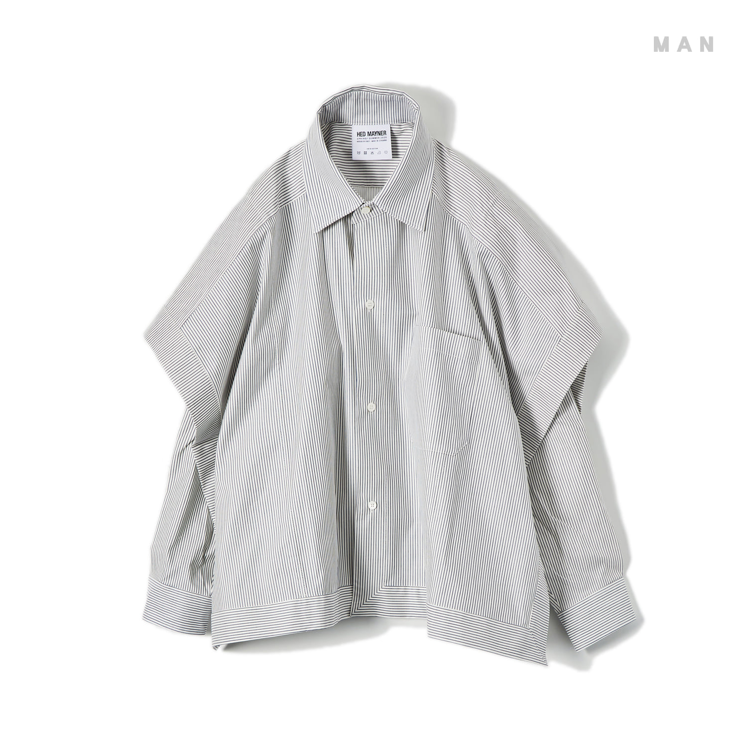 hed mayner 22aw open back shirtsメンズ