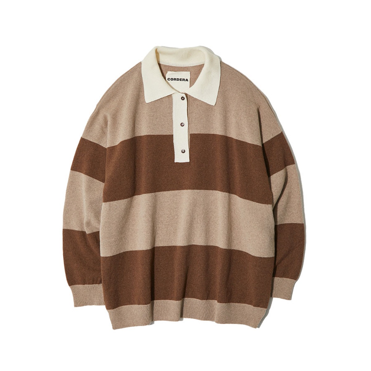 CASHMERE POLO SWEATER (TAUPE)