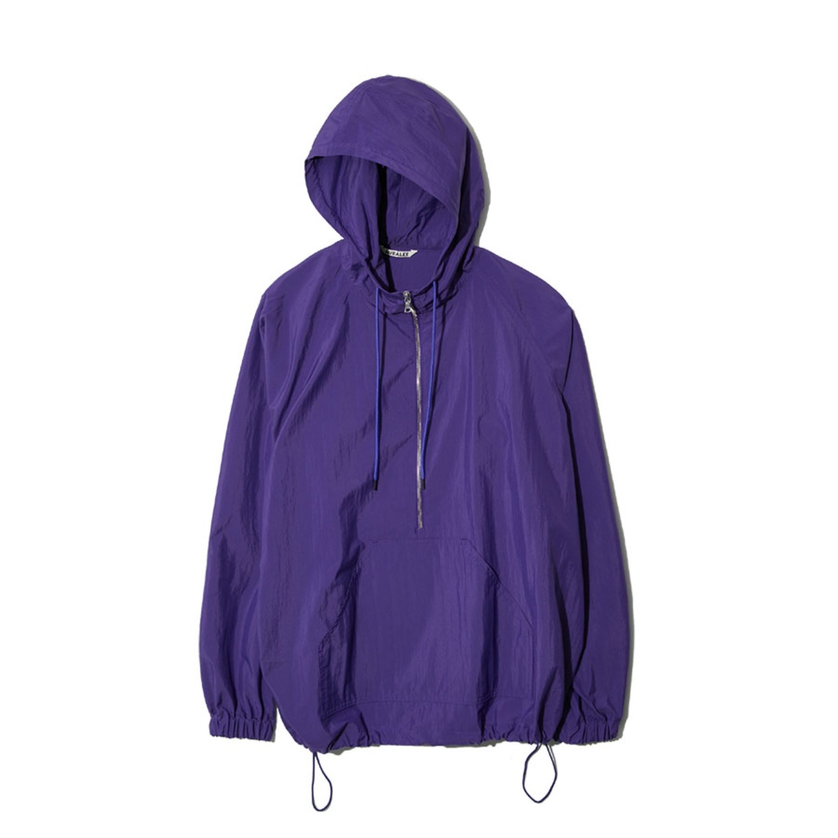 WASHED COTTON NYLON WEATHER HOODED ZIP P/O (PURPLE)