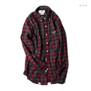 104 OMBRE CHECK SHIRT (RED)