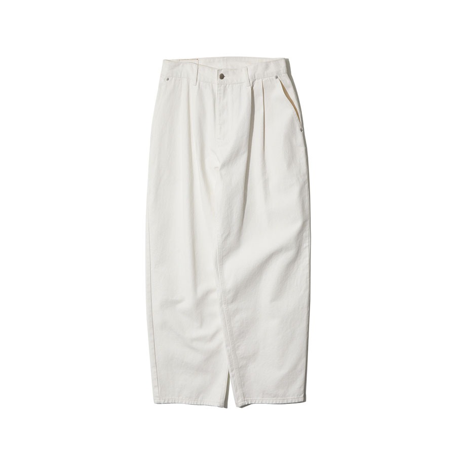 2-TUCK WIDE TWILL PANTS (OFF WHITE)