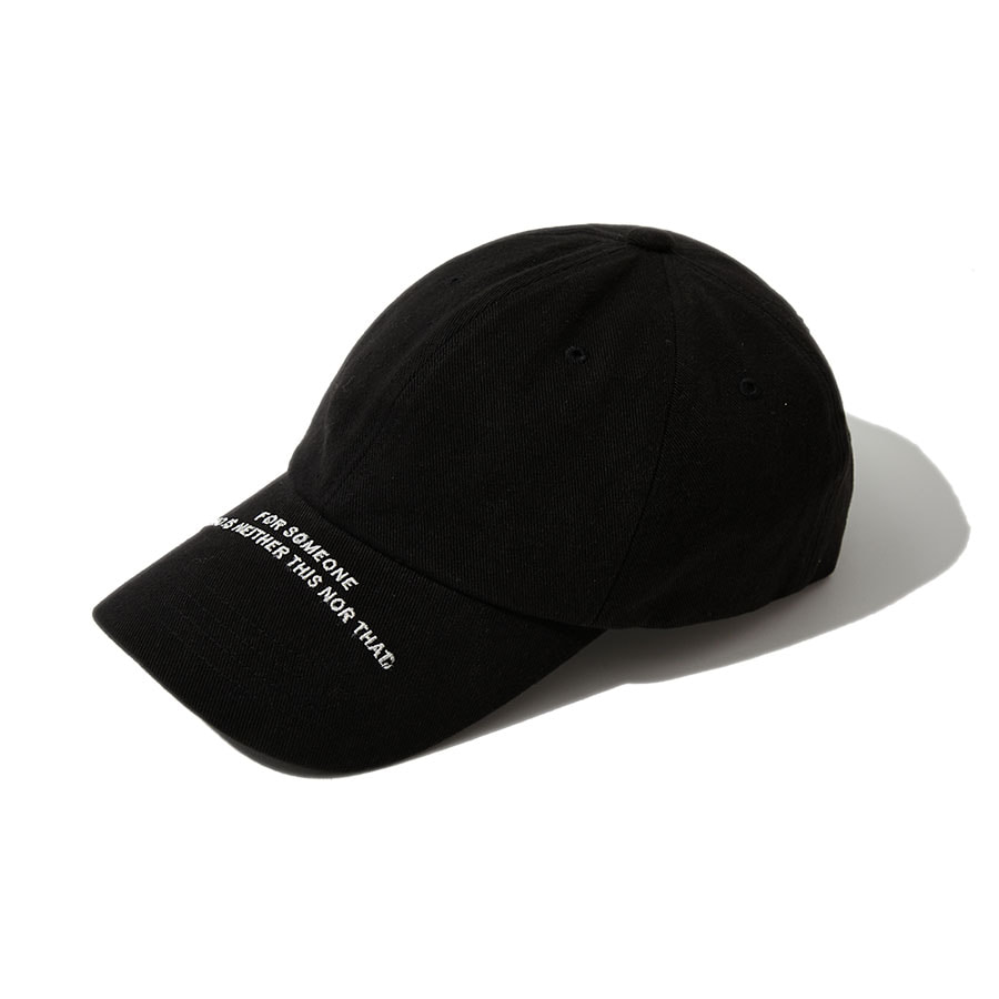 SLOGAN BALL CAP (BLACK)