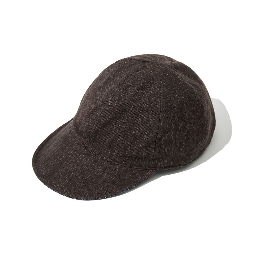REVERSIBLE 6P CAP (BROWN/INDIGO)