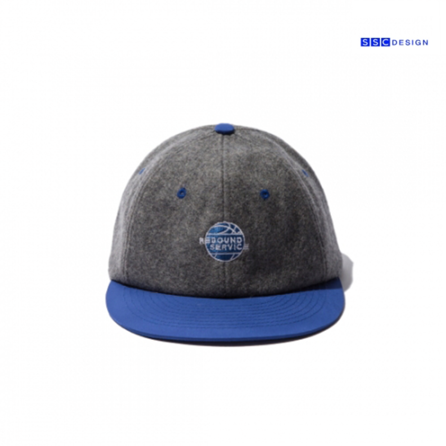 RSM WOOL BALL CAP (MELANGE GREY / ROYAL BLUE)