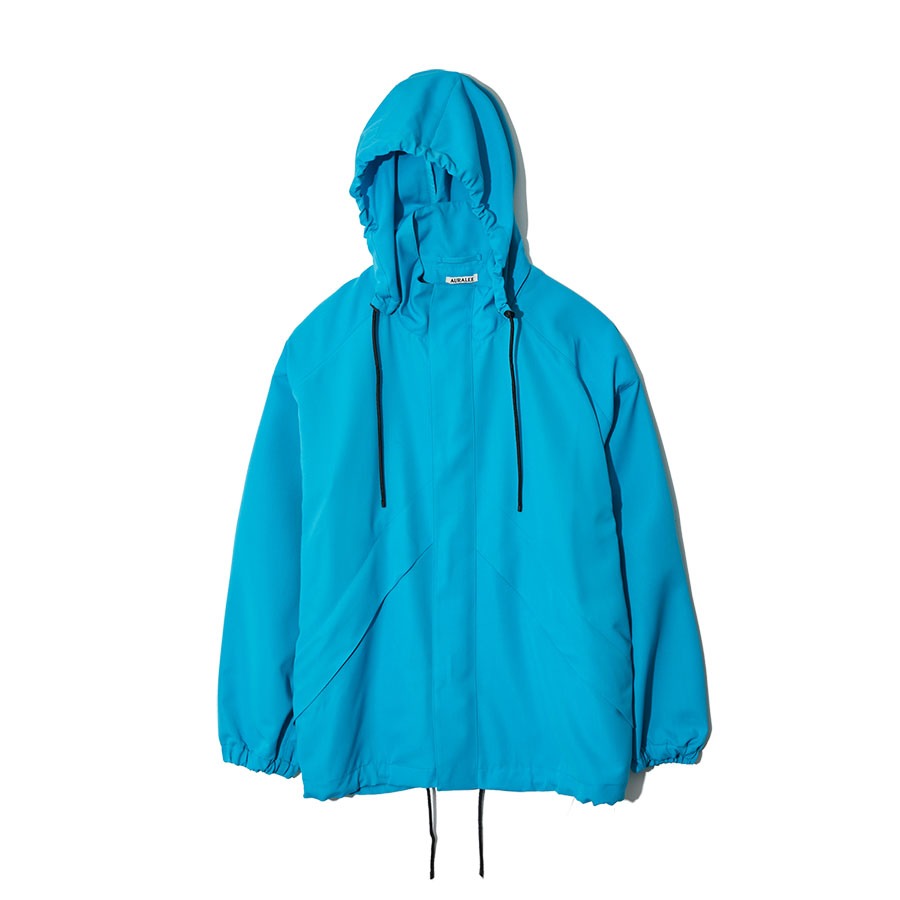 WOOL MAX CANVAS HOODED BLOUSON (TURQUOISE BLUE)