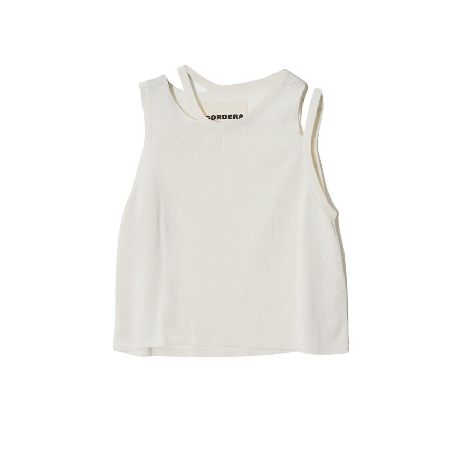 VISCOSE CUT-OUT TOP (MARSHMALLOW)