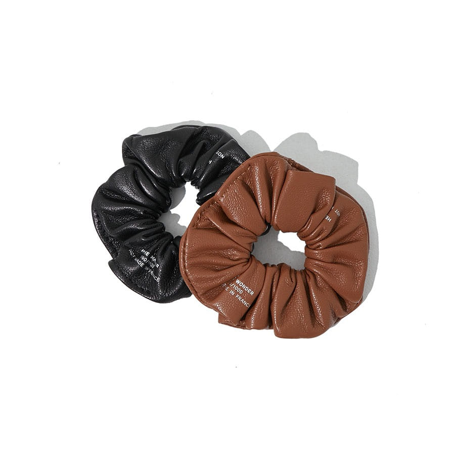 LEATHER SCRUNCH 35 (2 COLORS)