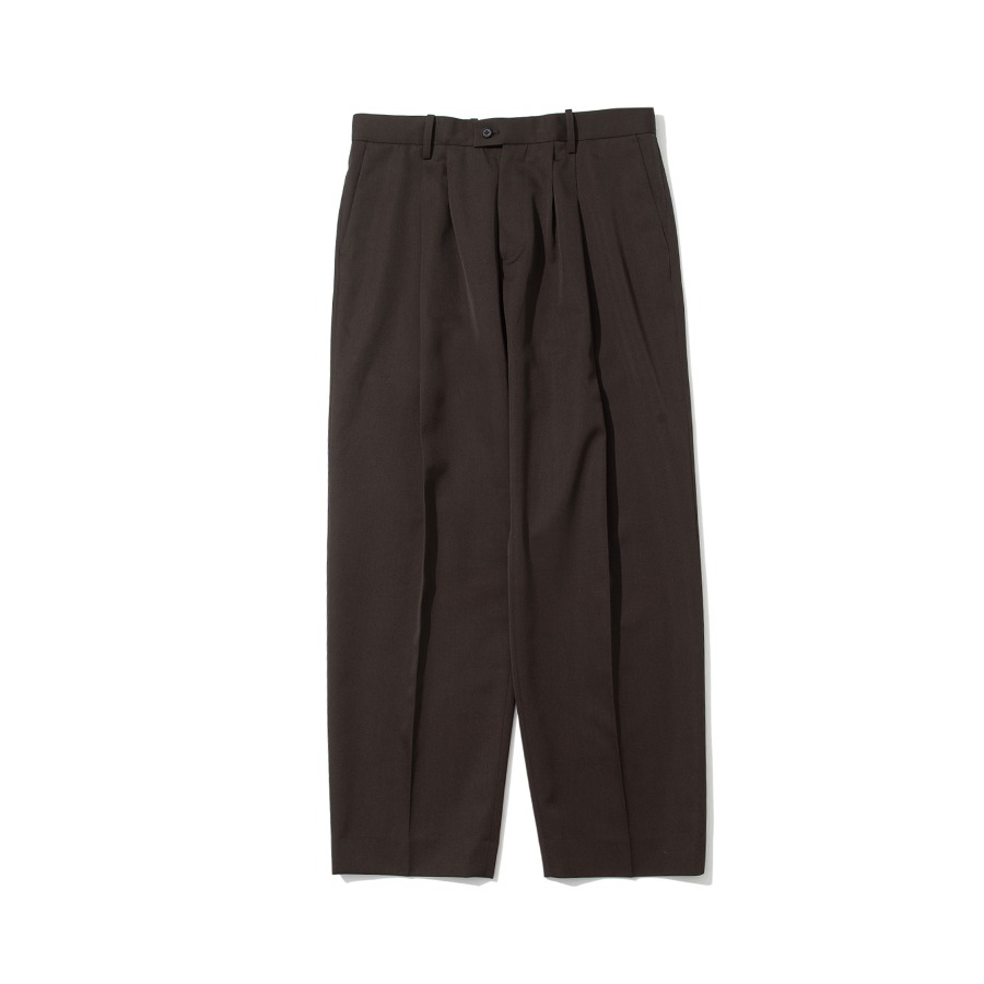 WIDE TAPERED TROUSERS (MILITARY KHAKI)