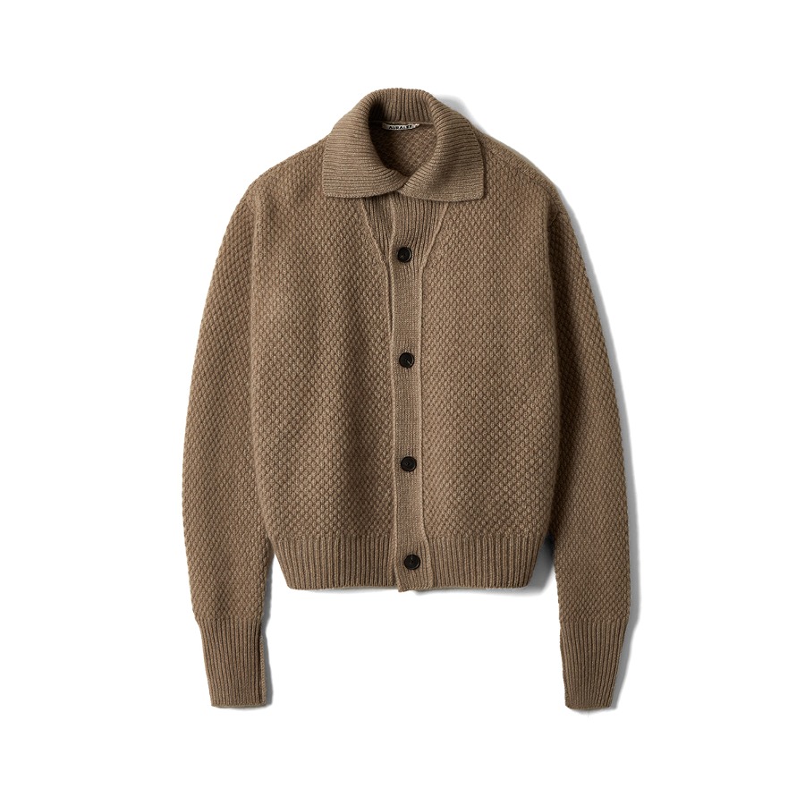 BABY CASHMERE KNIT CARDIGAN (NATURAL BROWN)
