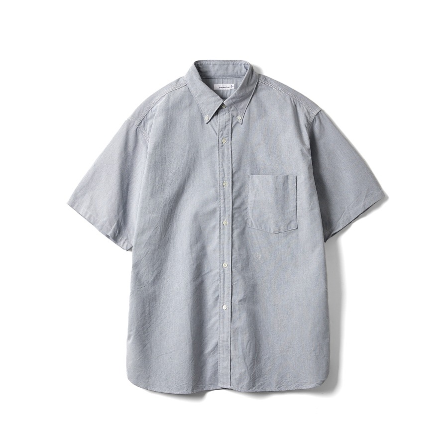 BUTTON DOWN WIND S/S SHIRT (GRAY)
