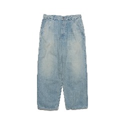 SELVAGE DENIM TWO TUCK PANTS (LIGHT FADE)