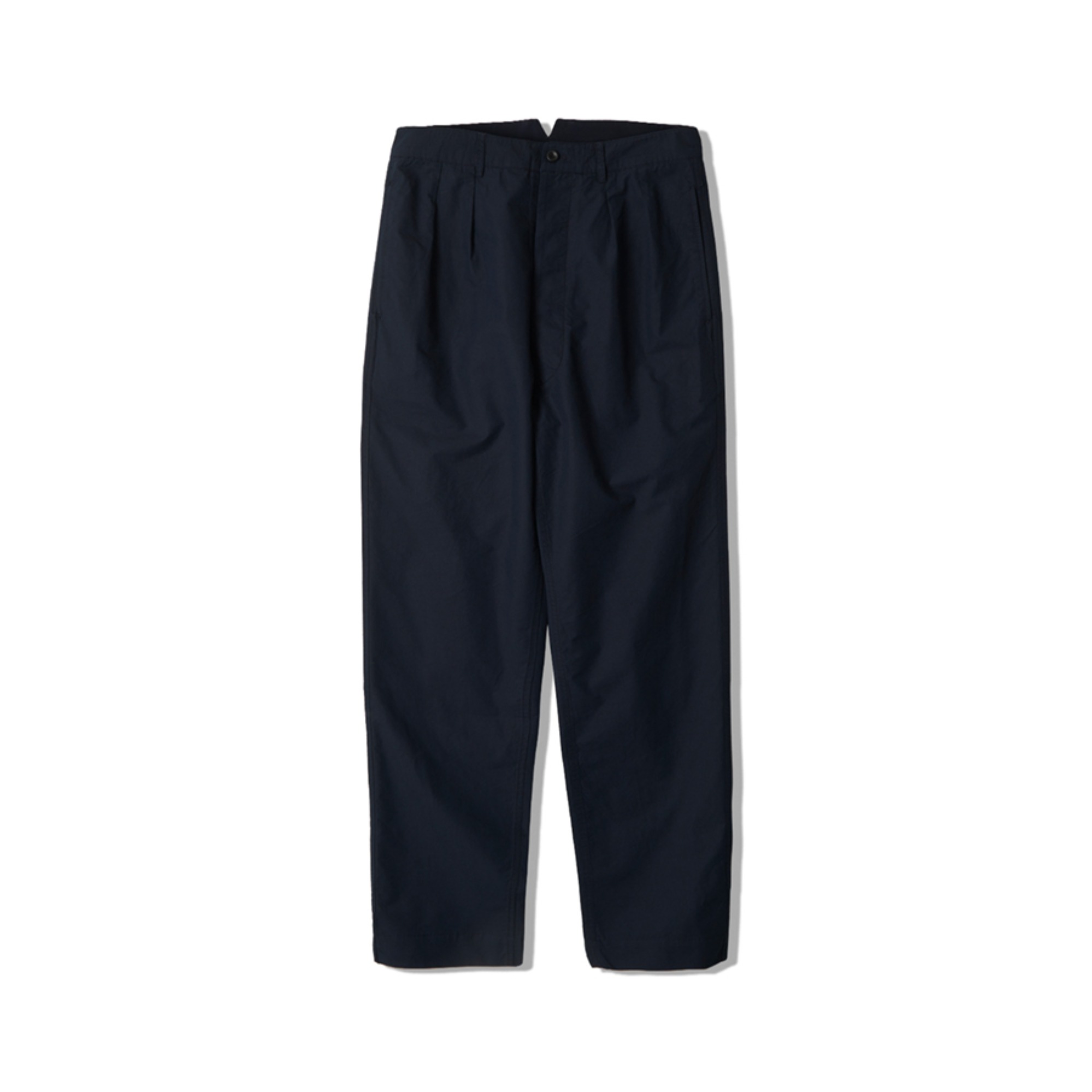 LIGHT &amp; SOFT TUCKED TROUSERS (NAVY)