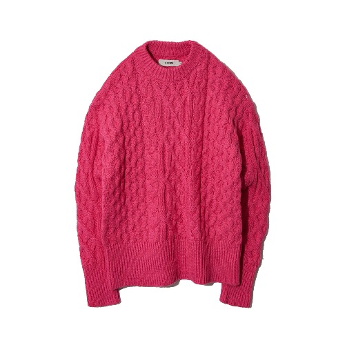 VIBRATIONS CABLE KNIT (HIGHLIGHTER PINK)