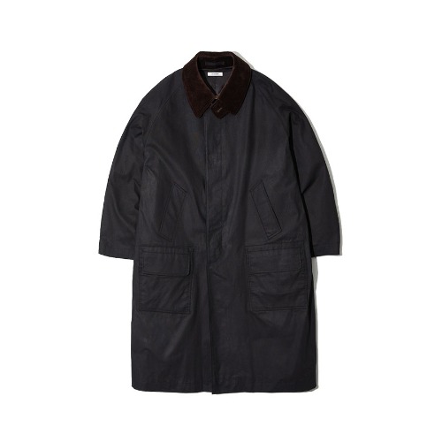 HYPER BIG OILED CLOTH SINGLE RAGLAN 4PK FLAP COAT (BLACK)