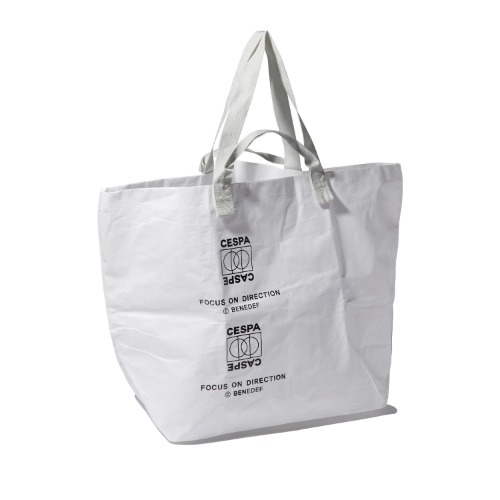 RECYCLED WOVEN BAG L (WHITE)