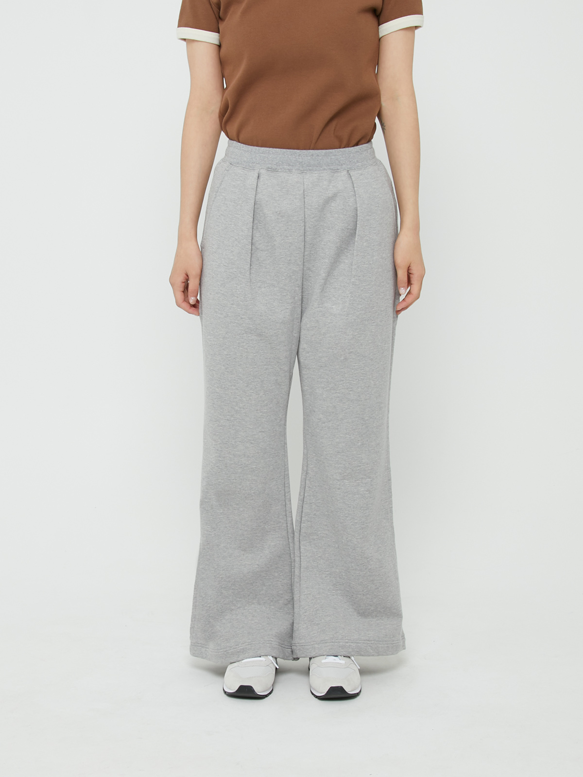 ULTRA COMPACT TERRY FLARE PANTS (H.GRAY)