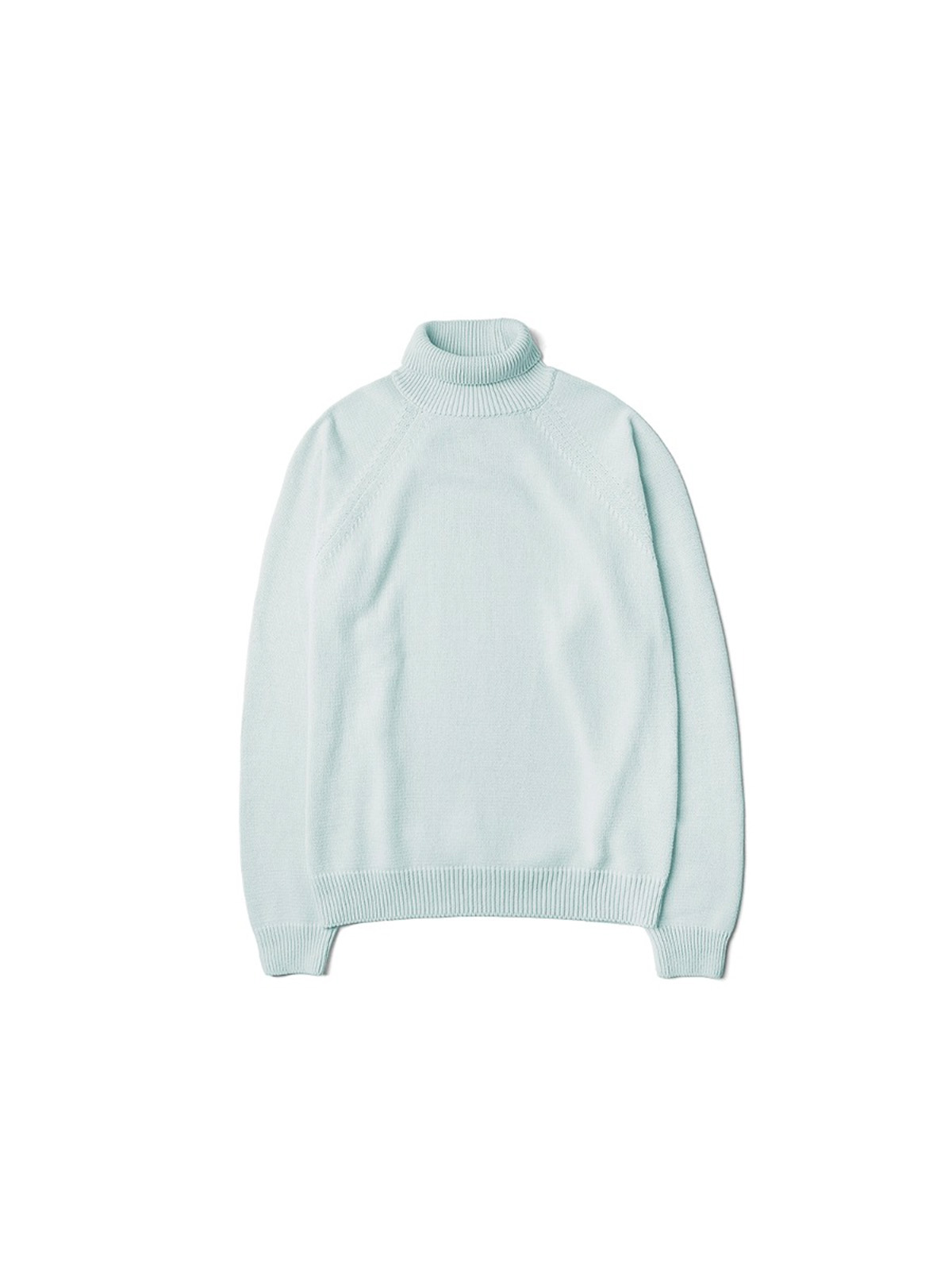 BOXER HIGH NECK KNITTED SWEATER (FADED MINT)